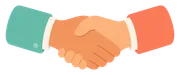 Hands shaking illustration